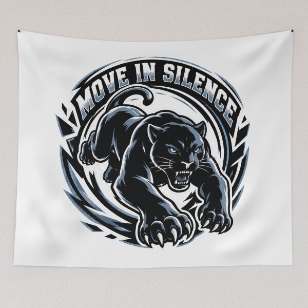 Item preview, Move in Silence – Black Panther Emblem designed and sold by FusiTink.