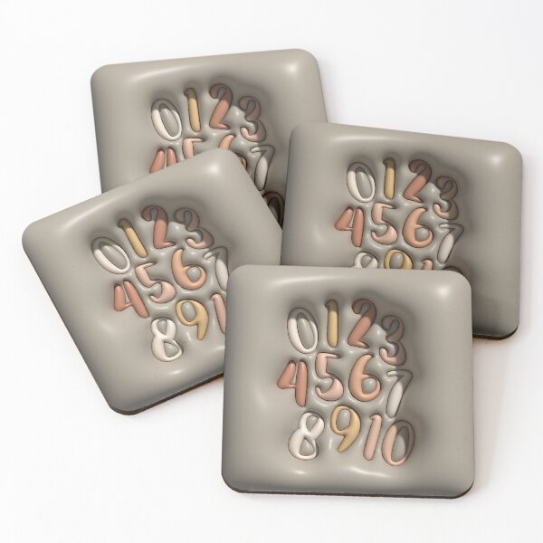 Item preview, Nursery Numbers 0 to 10 in Soft Boho Beige designed and sold by AniDragonfly.