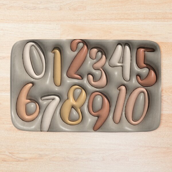 Item preview, Nursery Numbers 0 to 10 in Soft Boho Beige designed and sold by AniDragonfly.