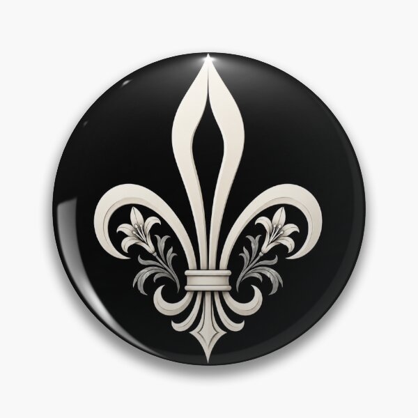 Aperçu de l'œuvre White Fleur de Lis Heraldic Lily – French Royal Emblem Design créée et vendue par Fradikal.