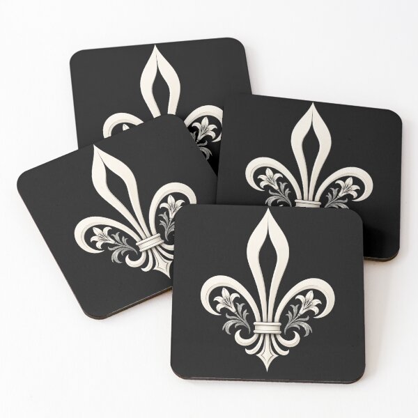 Item preview, White Fleur de Lis Heraldic Lily – French Royal Emblem Design designed and sold by Fradikal.