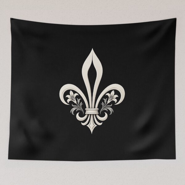 Item preview, White Fleur de Lis Heraldic Lily – French Royal Emblem Design designed and sold by Fradikal.