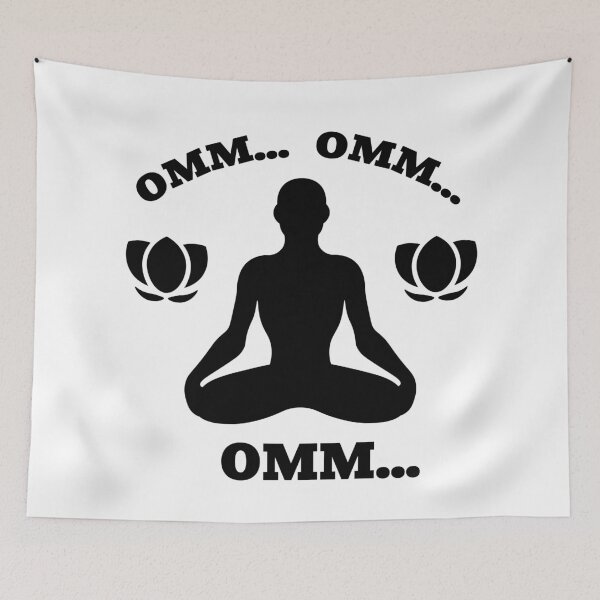 Item preview, Omm... omm... omm... meditation. mindfulness. spirituality. lotus. zen. designed and sold by NPC-wear.