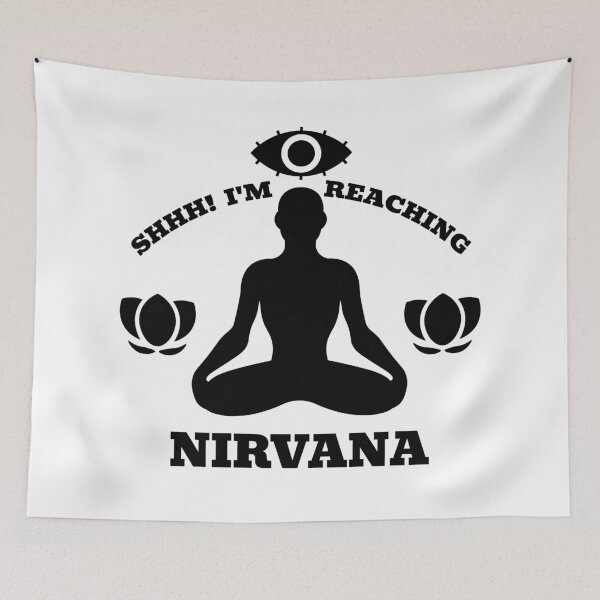Item preview, Shhh! I'm reaching nirvana. nirvana. third eye. meditation. mindfulness. designed and sold by NPC-wear.