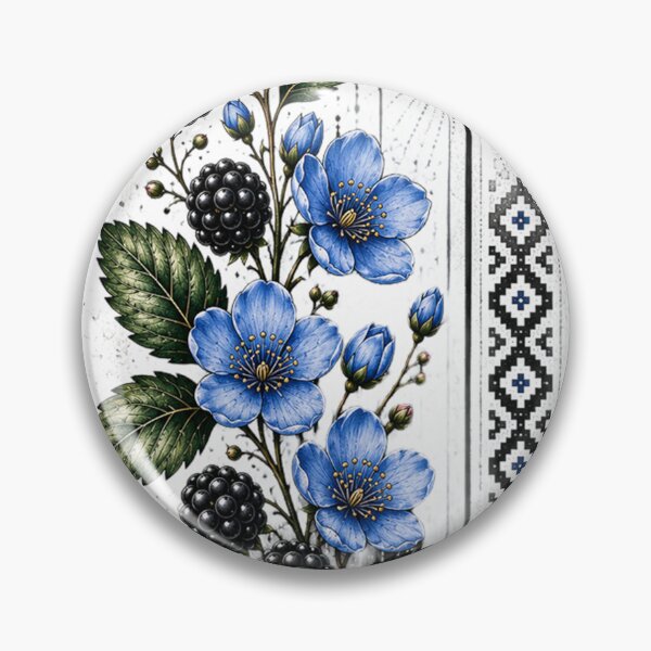 Item preview, Blackberries and Blue Wildflowers designed and sold by PetalGarden.