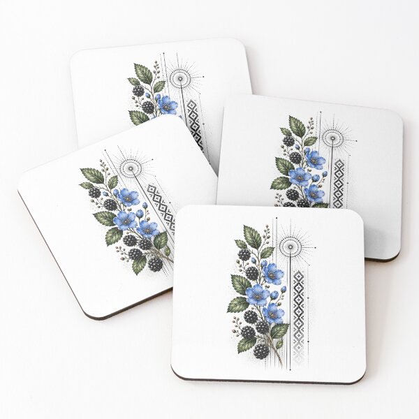 Item preview, Blackberries and Blue Wildflowers designed and sold by PetalGarden.