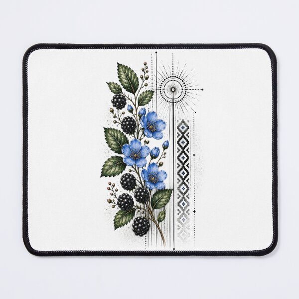 Item preview, Blackberries and Blue Wildflowers designed and sold by PetalGarden.
