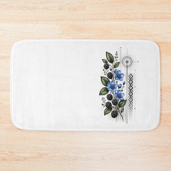Item preview, Blackberries and Blue Wildflowers designed and sold by PetalGarden.