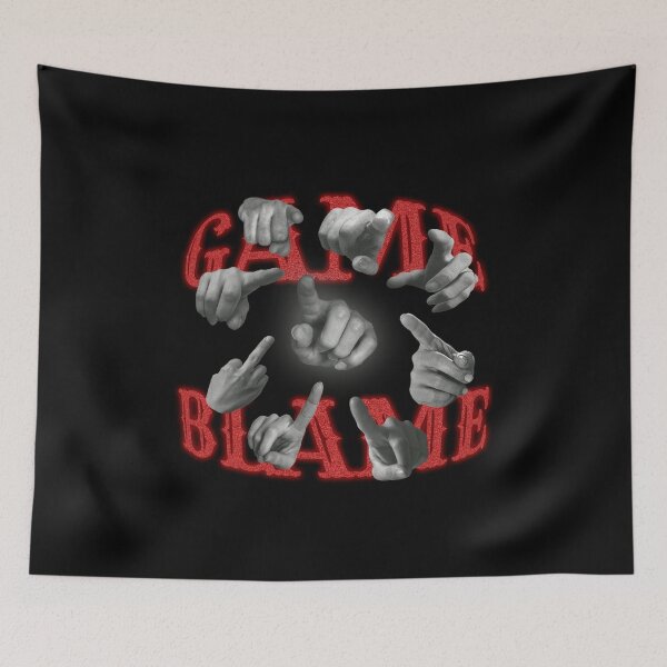 Item preview, Blame game. Irony. Sarcasm. Dark humor. designed and sold by NPC-wear.