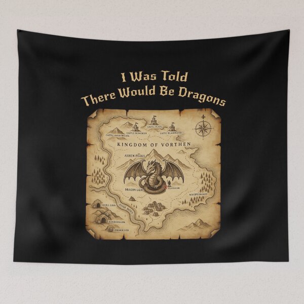 Item preview, Fantasy dragon graphics. Fantasy. Dragin. Map. Knight. T-Shirt designed and sold by NPC-wear.