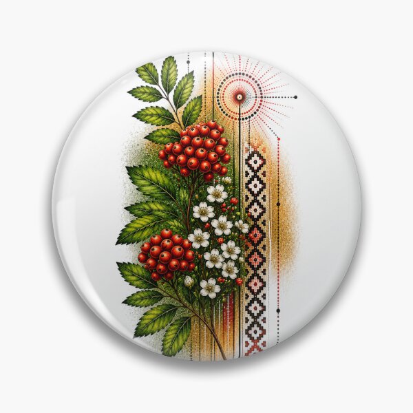 Item preview, Rowan Berries and White Wildflowers designed and sold by PetalGarden.