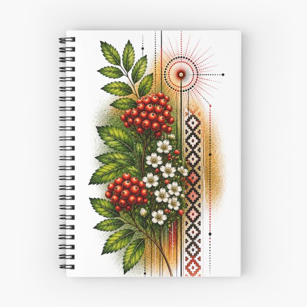 Item preview, Rowan Berries and White Wildflowers designed and sold by PetalGarden.