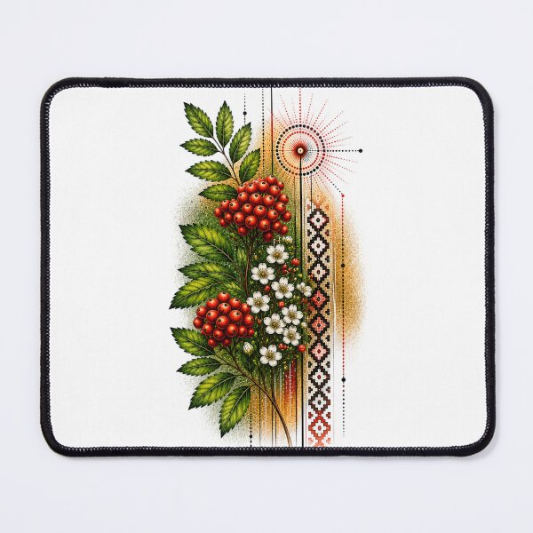 Item preview, Rowan Berries and White Wildflowers designed and sold by PetalGarden.