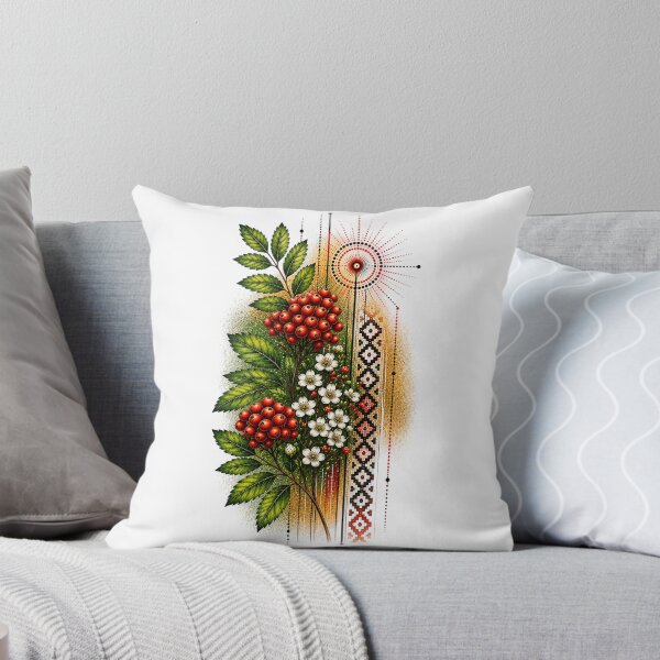 Item preview, Rowan Berries and White Wildflowers designed and sold by PetalGarden.