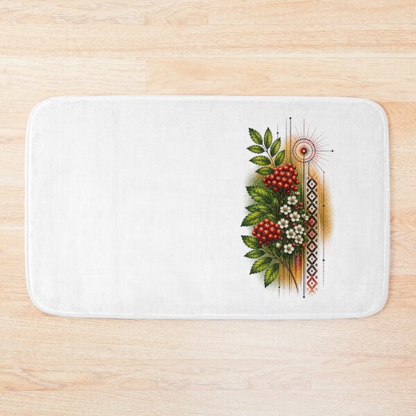 Item preview, Rowan Berries and White Wildflowers designed and sold by PetalGarden.
