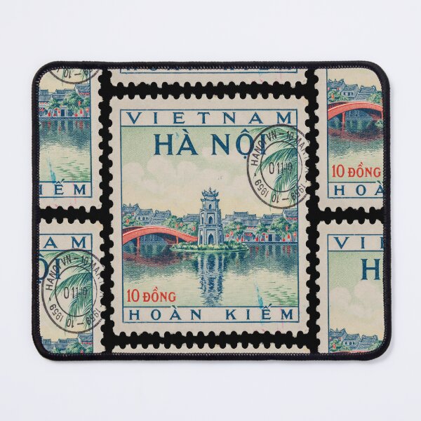 Item preview, Hanoi Vietnam Hoan Kiem Lake Turtle Tower Stamp Sticker designed and sold by stickercuffs.