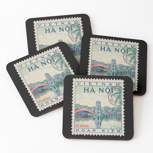 Item preview, Hanoi Vietnam Hoan Kiem Lake Turtle Tower Stamp Sticker designed and sold by stickercuffs.