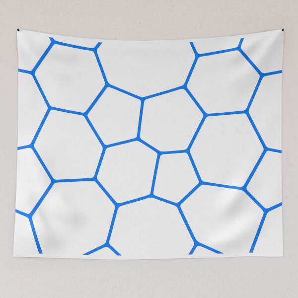 Item preview, Blue Geometric Soccer Ball Pattern designed and sold by JMDG Studio.