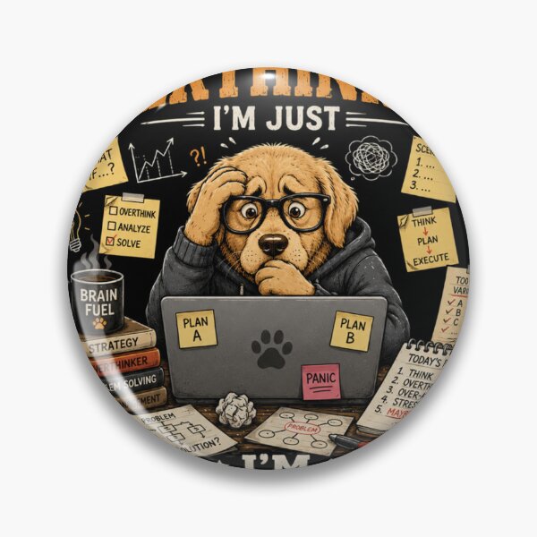 Item preview, I'm Not Overthinking I'm Pre-Solving Problems Dog T-Shirt – Funny Smart Dog Nerd Humor Design designed and sold by Artimax-Studio.