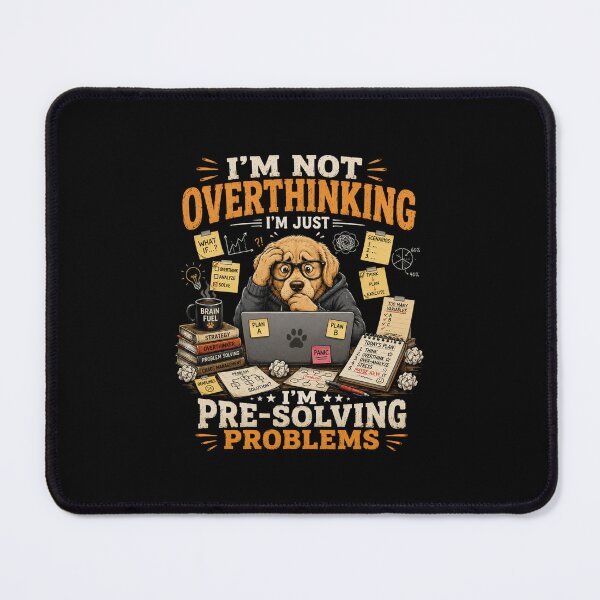 Item preview, I'm Not Overthinking I'm Pre-Solving Problems Dog T-Shirt – Funny Smart Dog Nerd Humor Design designed and sold by Artimax-Studio.