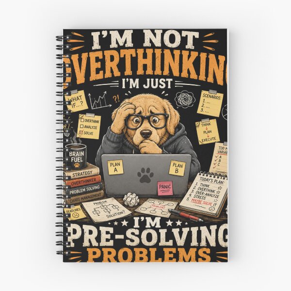 Item preview, I'm Not Overthinking I'm Pre-Solving Problems Dog T-Shirt – Funny Smart Dog Nerd Humor Design designed and sold by Artimax-Studio.