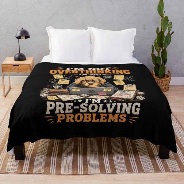 Item preview, I'm Not Overthinking I'm Pre-Solving Problems Dog T-Shirt – Funny Smart Dog Nerd Humor Design designed and sold by Artimax-Studio.