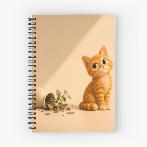 Item preview, Definitely Not Me – Cute Orange Kitten with Fallen Flower Pot designed and sold by bauschberts.