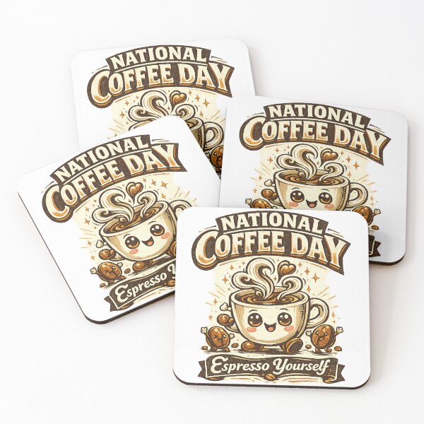 Item preview, Espresso Yourself National Coffee Day Cute designed and sold by irfanshikh.