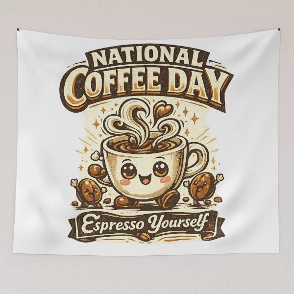 Item preview, Espresso Yourself National Coffee Day Cute designed and sold by irfanshikh.