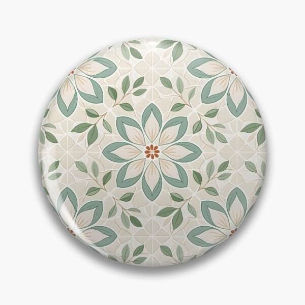 Item preview, Sage Green Floral Rosette Seamless Tile Pattern designed and sold by GrinGalore.