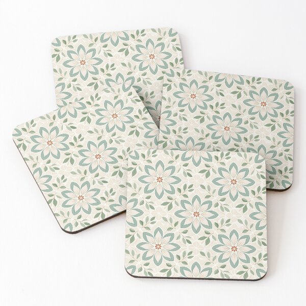 Item preview, Sage Green Floral Rosette Seamless Tile Pattern designed and sold by GrinGalore.