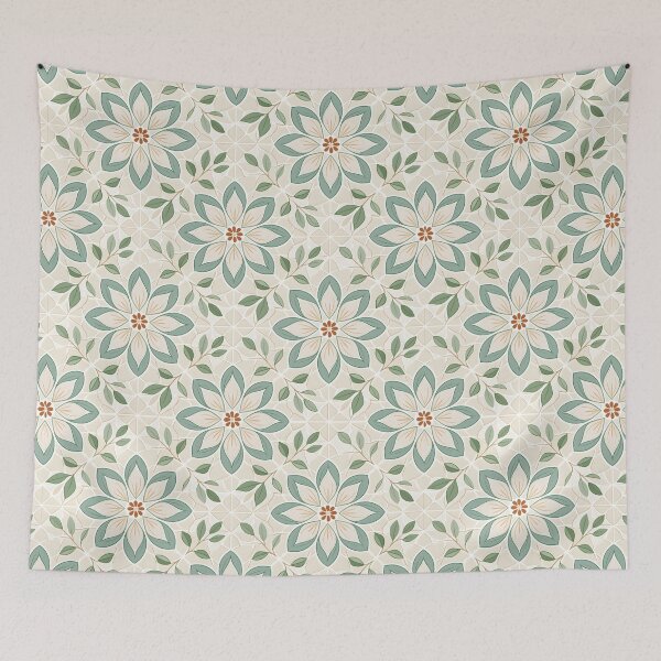 Item preview, Sage Green Floral Rosette Seamless Tile Pattern designed and sold by GrinGalore.