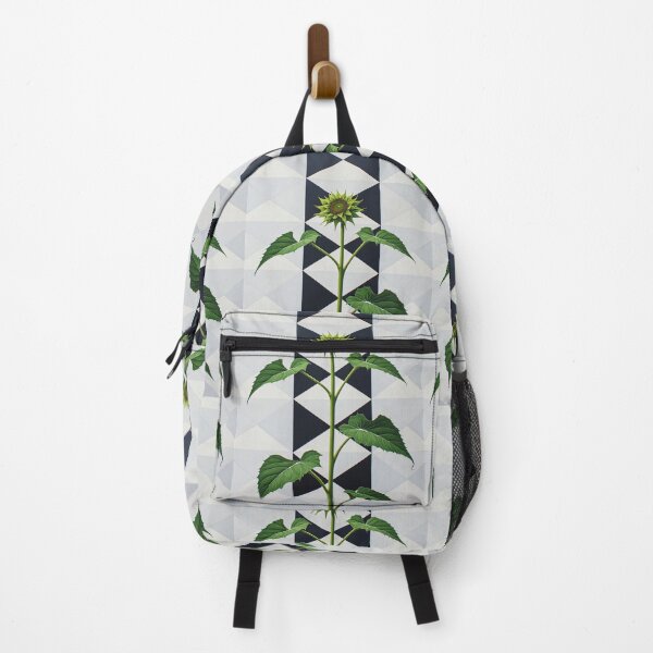 Item preview, Blooming sunflower on a geometric patterned background. designed and sold by Mianku | Für das Leben.
