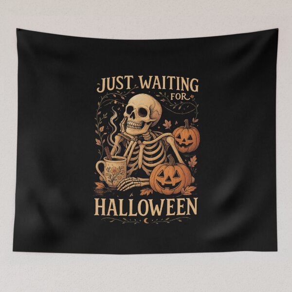 Item preview, Just waiting for Halloween Skeleton  designed and sold by fernandmoonbeam.