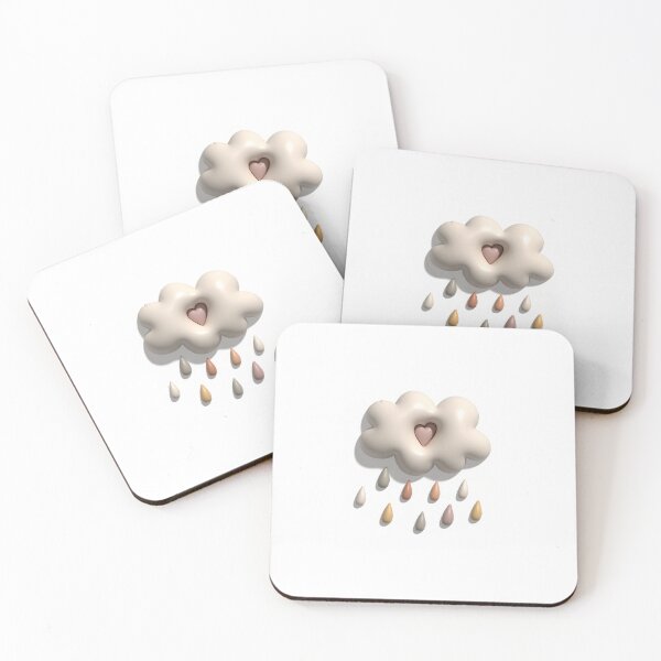 Item preview, Boho Cloud with Heart and Rain for the Nursery designed and sold by AniDragonfly.