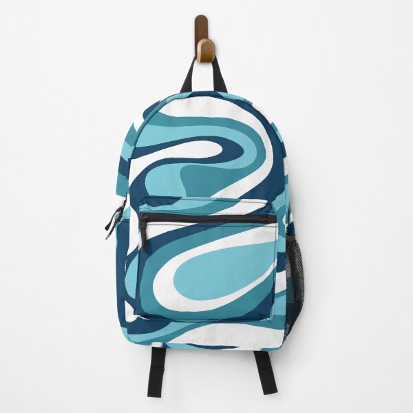 Item preview, Liquid Swirl Retro Abstract in Deep Navy Blue , Light Teal, and Medium Teal Blue, Cream, and White designed and sold by Differenceee.