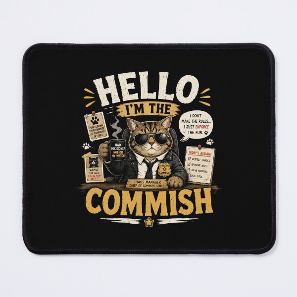 Item preview, Hello I'm The Commish Funny Cat T-Shirt – Cool Boss Meme Vintage Authority Humor Design designed and sold by Artimax-Studio.