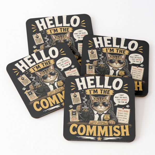 Item preview, Hello I'm The Commish Funny Cat T-Shirt – Cool Boss Meme Vintage Authority Humor Design designed and sold by Artimax-Studio.