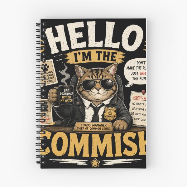 Item preview, Hello I'm The Commish Funny Cat T-Shirt – Cool Boss Meme Vintage Authority Humor Design designed and sold by Artimax-Studio.