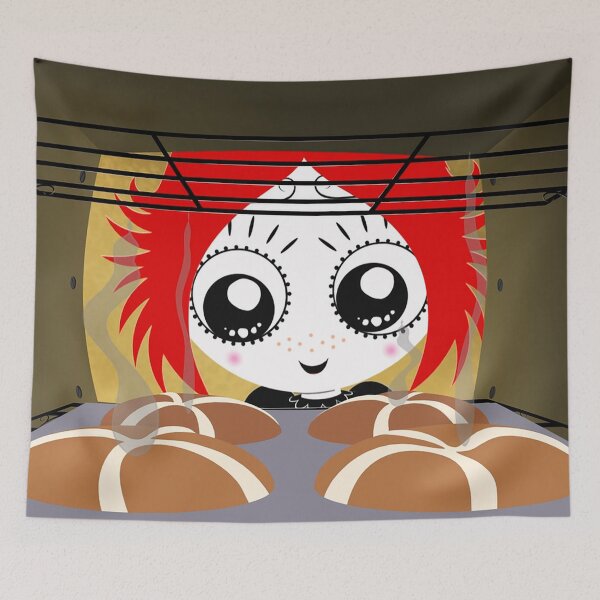 Item preview, Ruby Baking Hot Cross Buns designed and sold by QueenAlicorn.