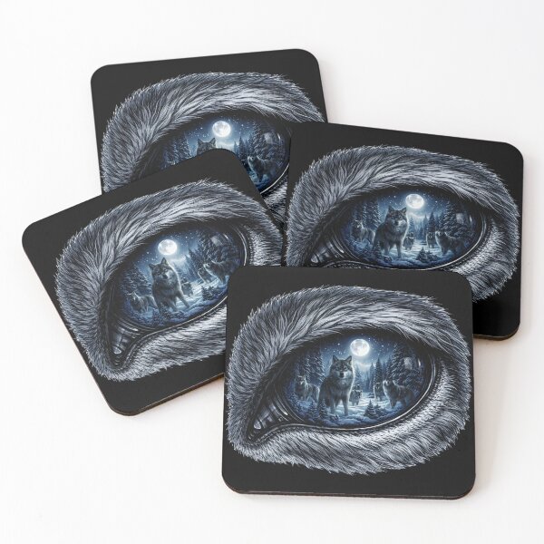 Item preview, Wolf's Eye – Winter Forest Optical Illusion Art designed and sold by redsharkuk.
