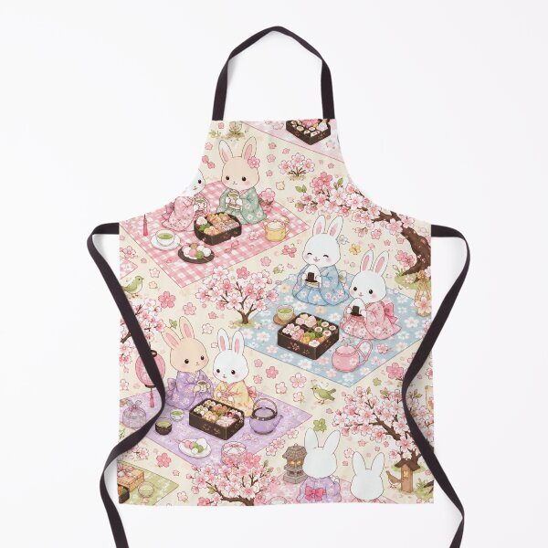 Item preview, Kawaii Rabbit Sakura Picnic Seamless Pattern | Japanese Cherry Blossom Wrapping Paper & Scrapbook Design designed and sold by kawaii animal store (in Japan).