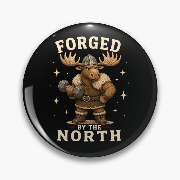Item preview, Forged by the North Viking Moose Gym T-Shirt | Nordic Fitness Design designed and sold by HumbleAthlete.