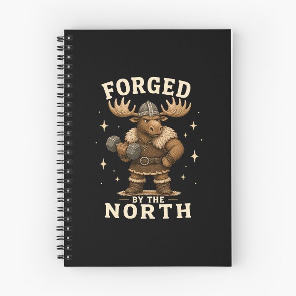Item preview, Forged by the North Viking Moose Gym T-Shirt | Nordic Fitness Design designed and sold by HumbleAthlete.