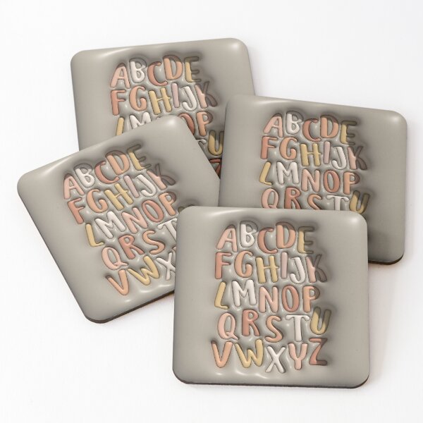 Item preview, Nursery Alphabet A to Z in Muted Boho Tones designed and sold by AniDragonfly.