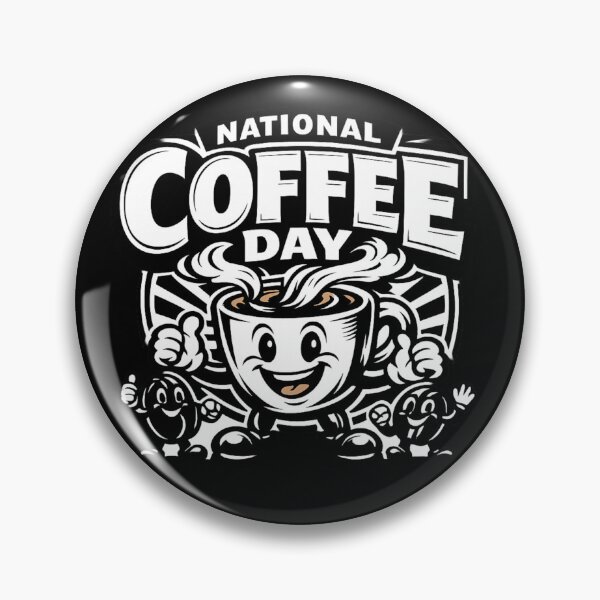 Item preview, National Coffee Day Vintage Cartoon Happy Mug  designed and sold by irfanshikh.