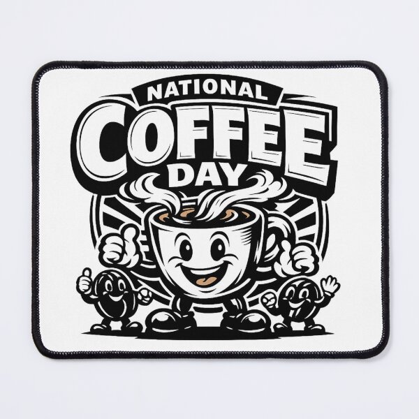 Item preview, National Coffee Day Vintage Cartoon Happy Mug designed and sold by irfanshikh.