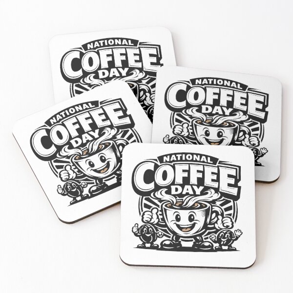 Item preview, National Coffee Day Vintage Cartoon Happy Mug  designed and sold by irfanshikh.