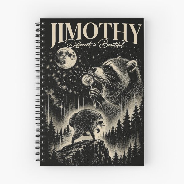 Item preview, Vintage Jimothy the Raccoon Different Is Beautiful Celestial Forest Art designed and sold by haitrieuic96.