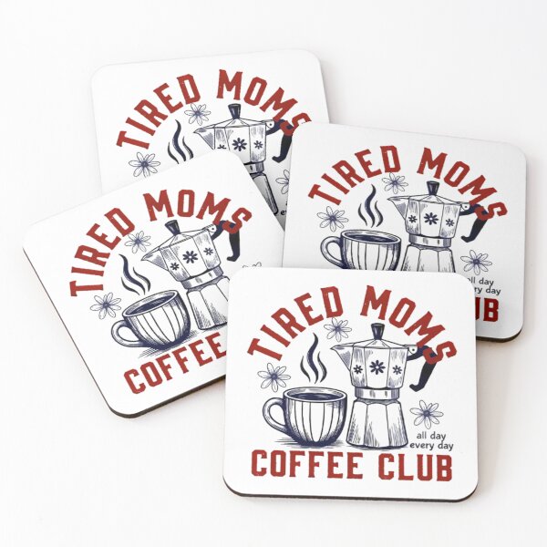 Item preview, Tired Moms Coffee Club Illustration designed and sold by Linework Studio.